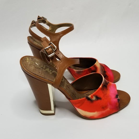 Sam Edelman Shoes - SAM EDELMAN Odetta Floral Print Satin Sandal 8